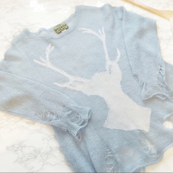 Wildfox Sweaters - Wildfox Lennon Deer Sweater